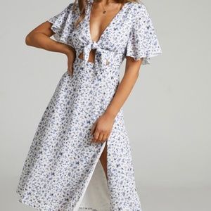 Tie Front Floral Dress